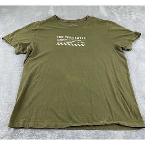 The Nike Tee Men's L. T Shirt Green Logo Graphic Casual C15